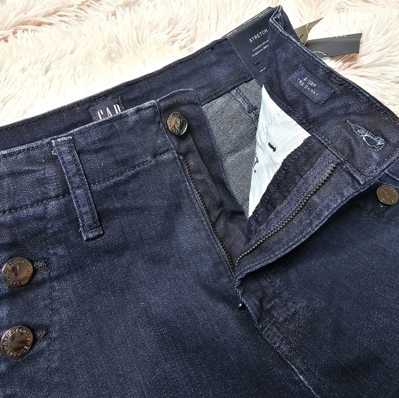 NWT Gap High Rise True Skinny Sailor Ankle Jeans - Picture 9 of 11